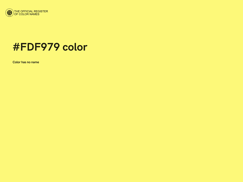 #FDF979 color image