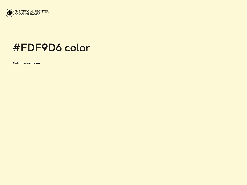 #FDF9D6 color image