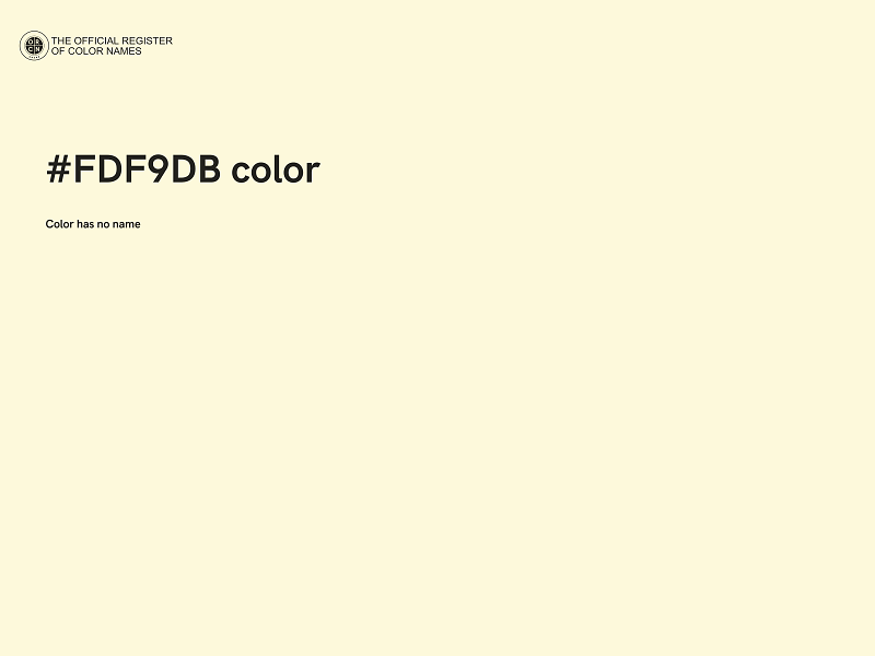 #FDF9DB color image