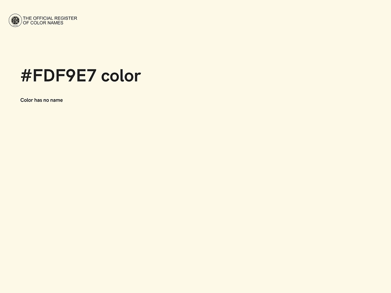 #FDF9E7 color image