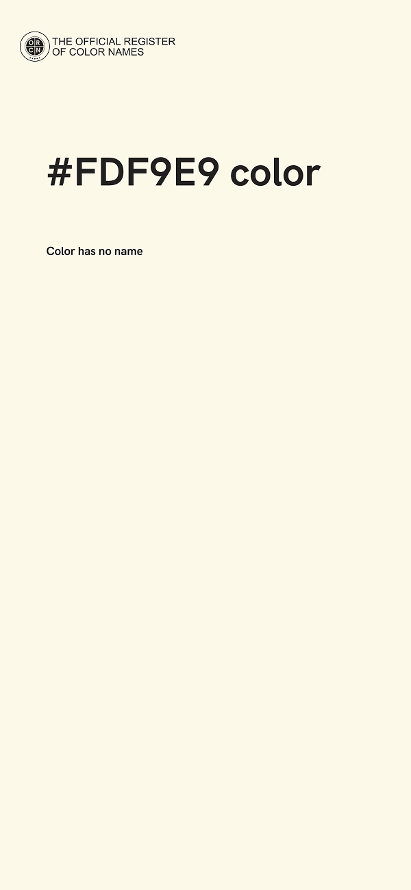 #FDF9E9 color image