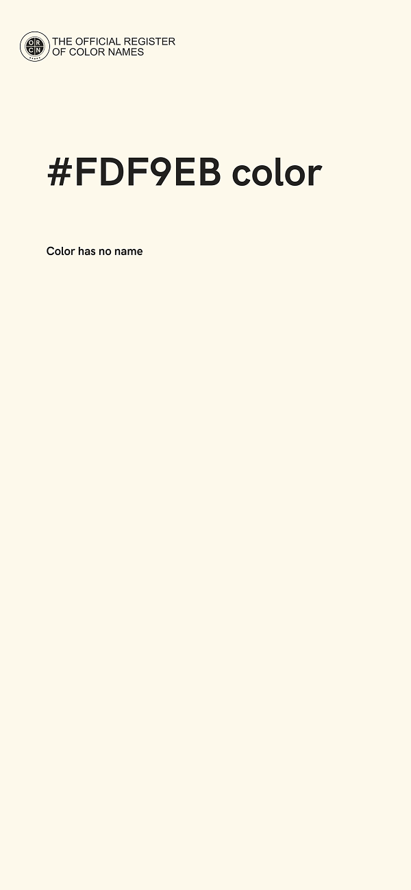 #FDF9EB color image