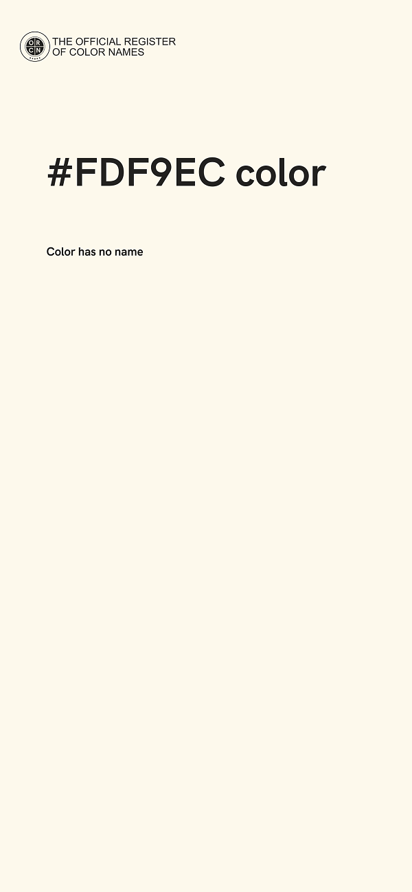 #FDF9EC color image