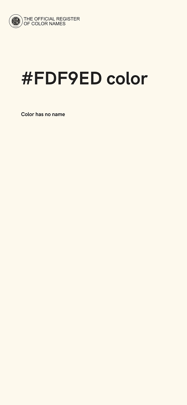#FDF9ED color image
