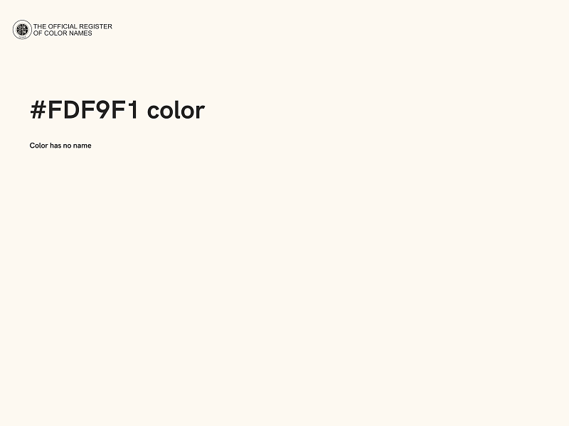 #FDF9F1 color image