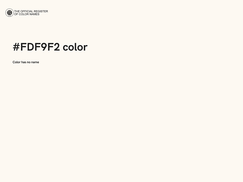 #FDF9F2 color image