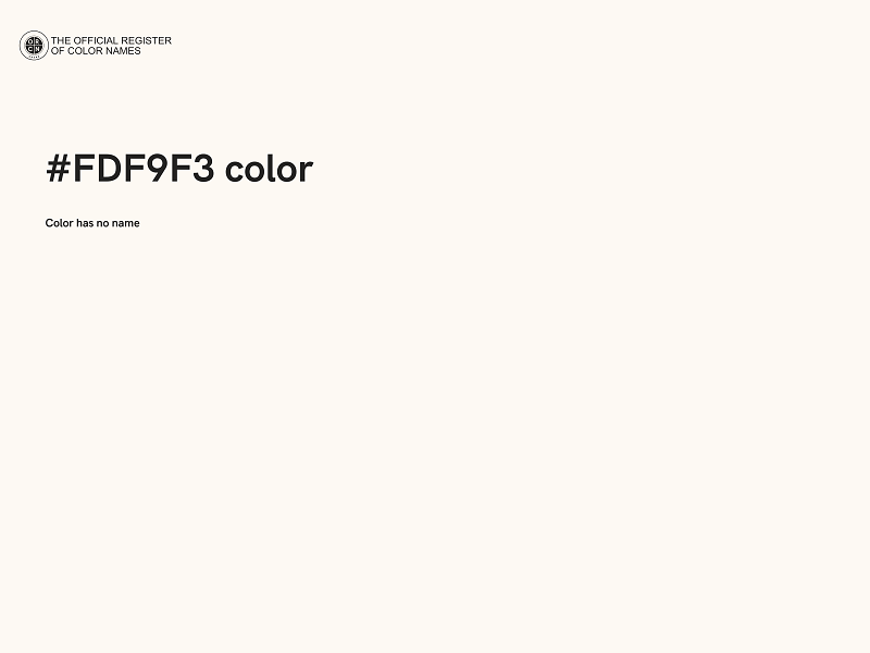 #FDF9F3 color image