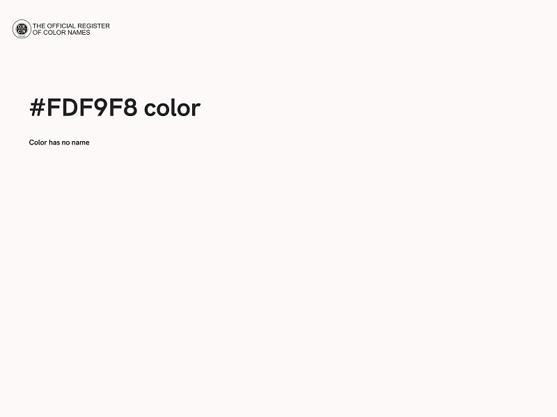 #FDF9F8 color image