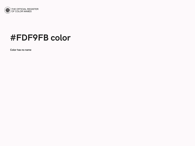 #FDF9FB color image