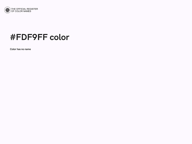#FDF9FF color image