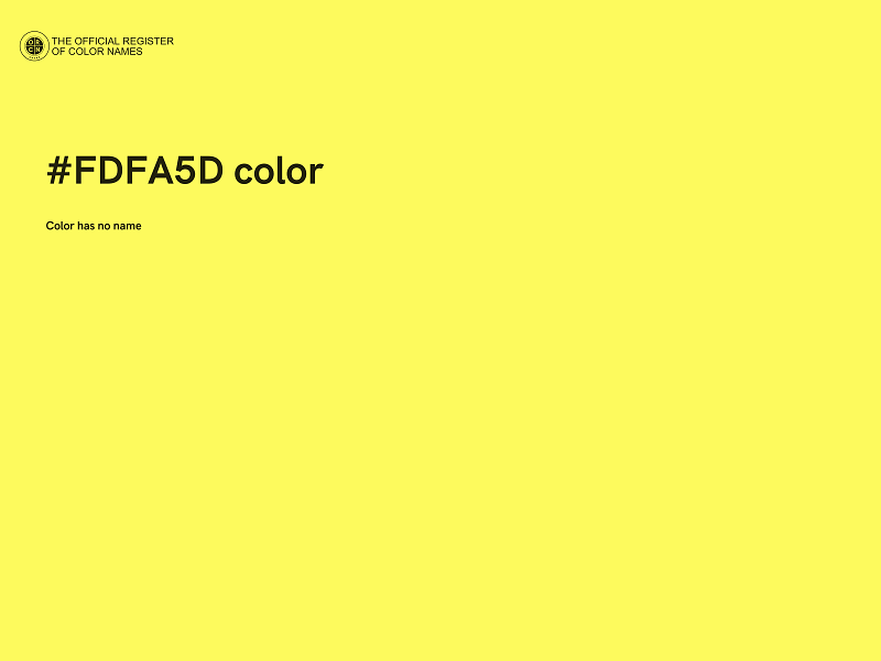 #FDFA5D color image