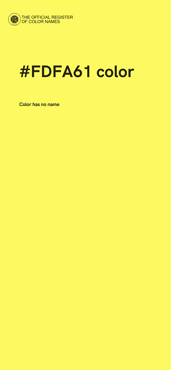 #FDFA61 color image