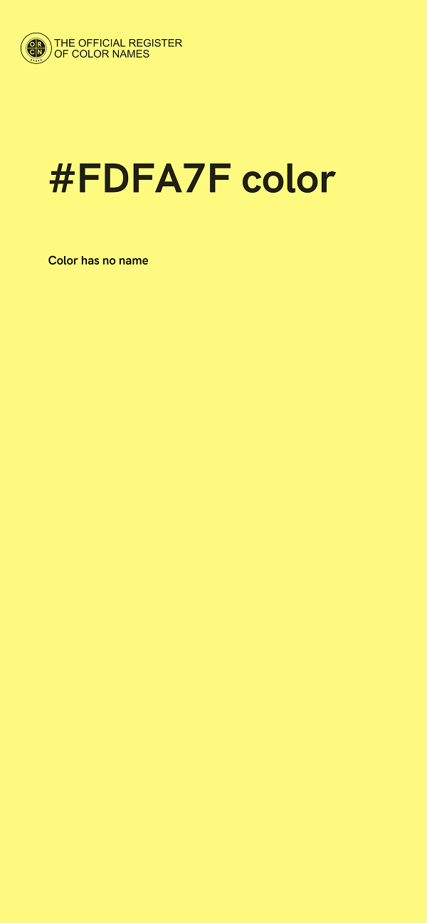 #FDFA7F color image