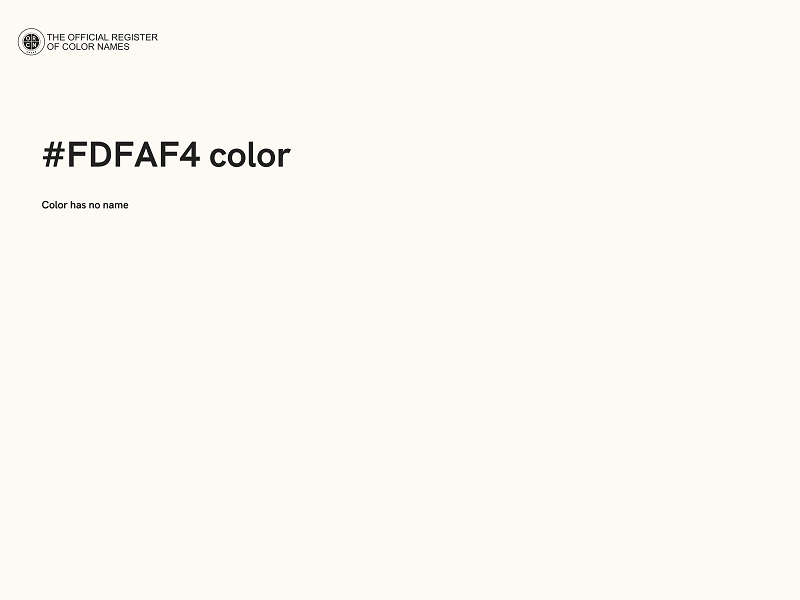 #FDFAF4 color image