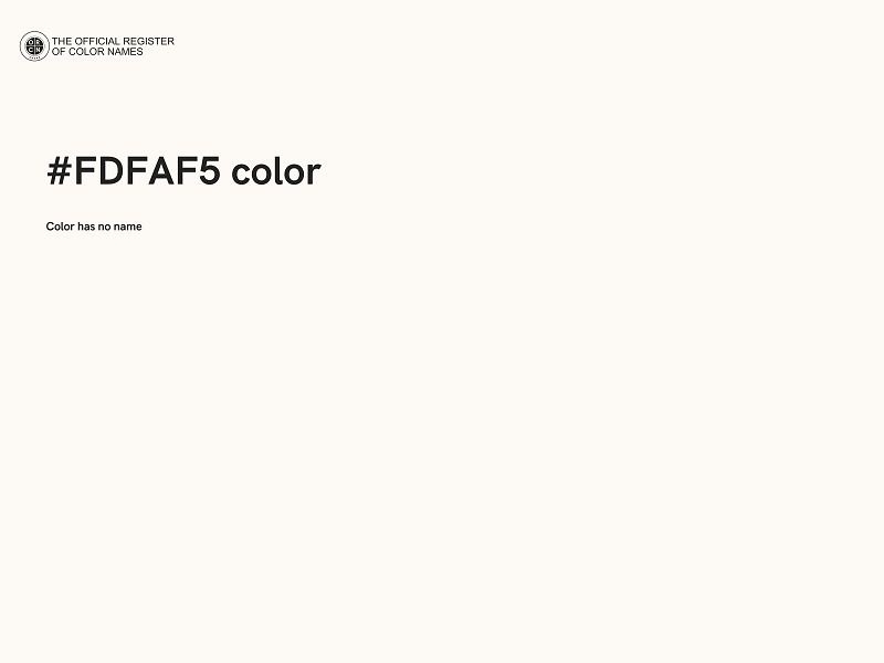 #FDFAF5 color image