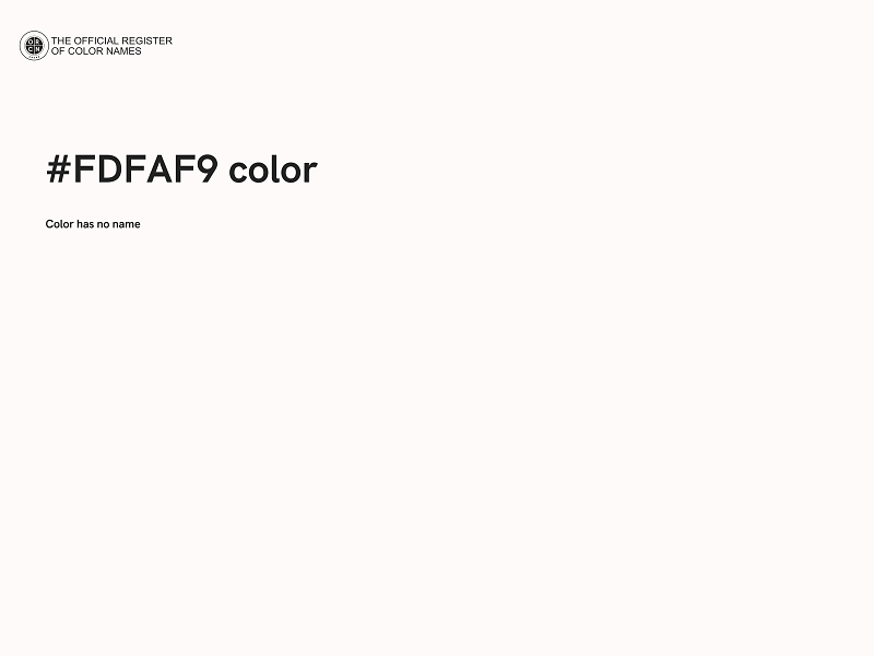 #FDFAF9 color image