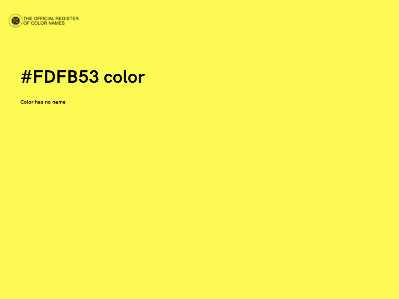 #FDFB53 color image