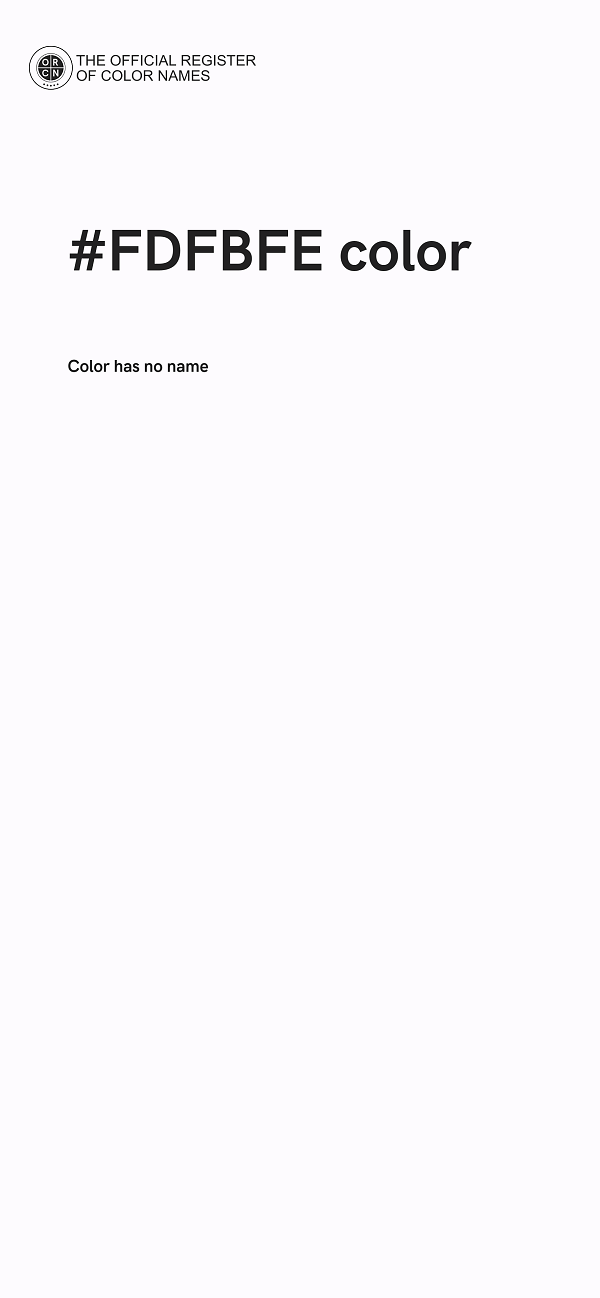 #FDFBFE color image