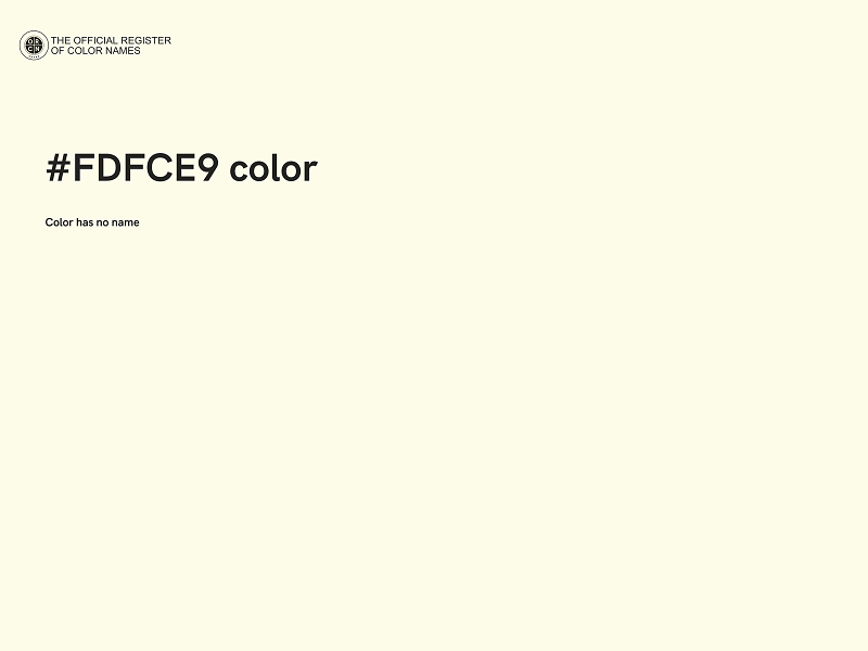 #FDFCE9 color image