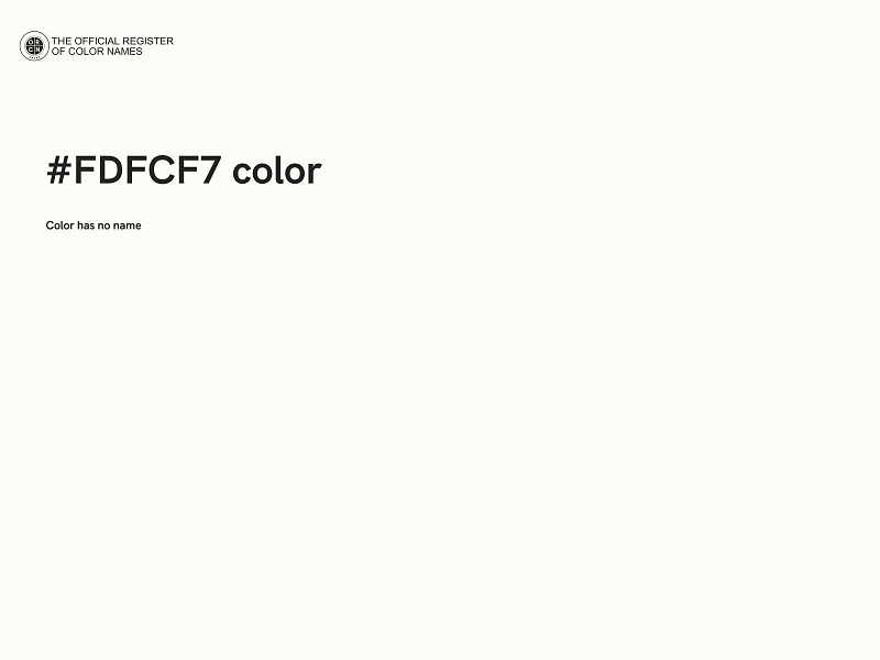 #FDFCF7 color image