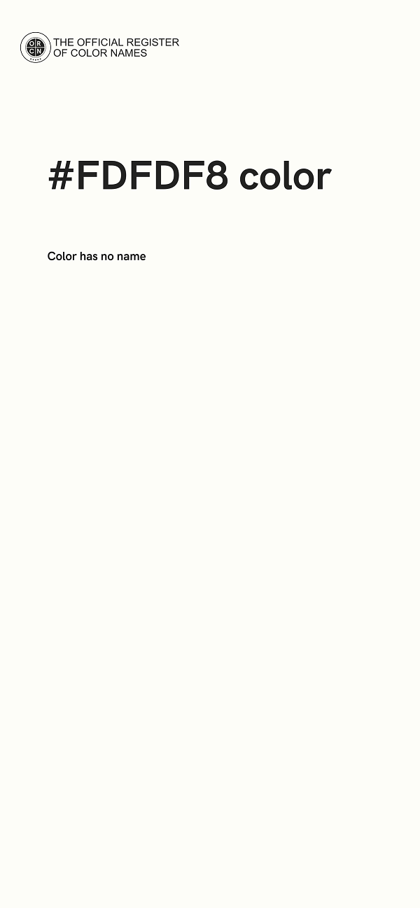 #FDFDF8 color image