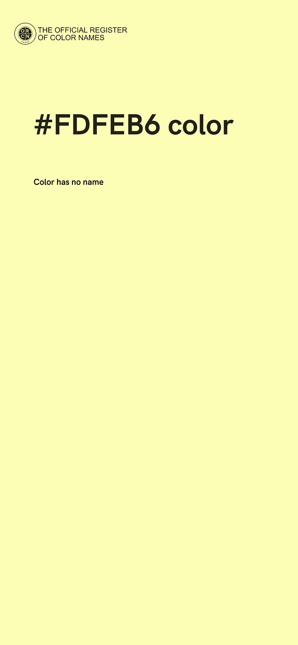 #FDFEB6 color image
