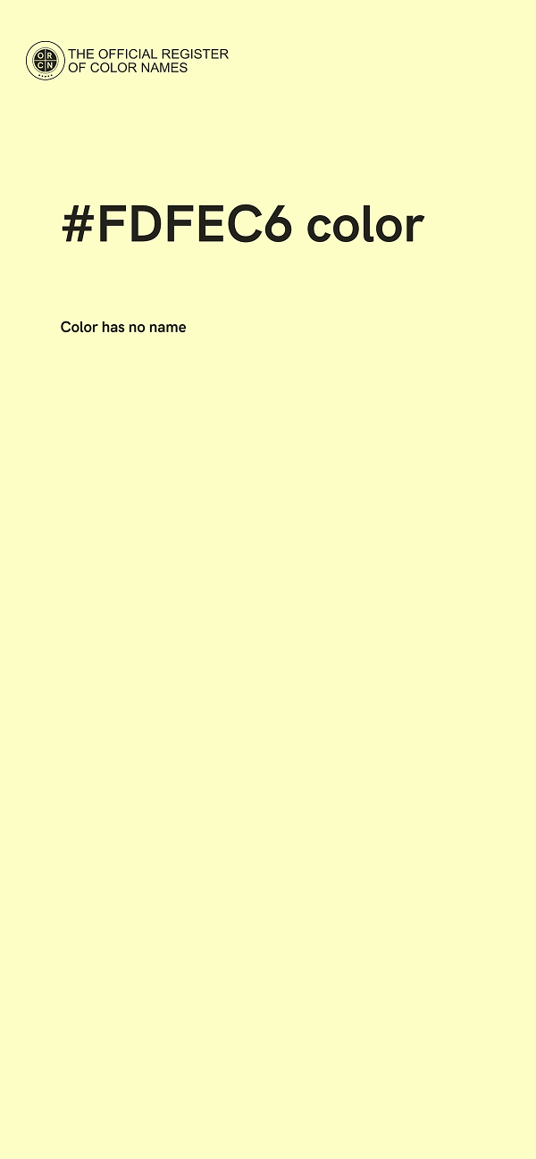 #FDFEC6 color image