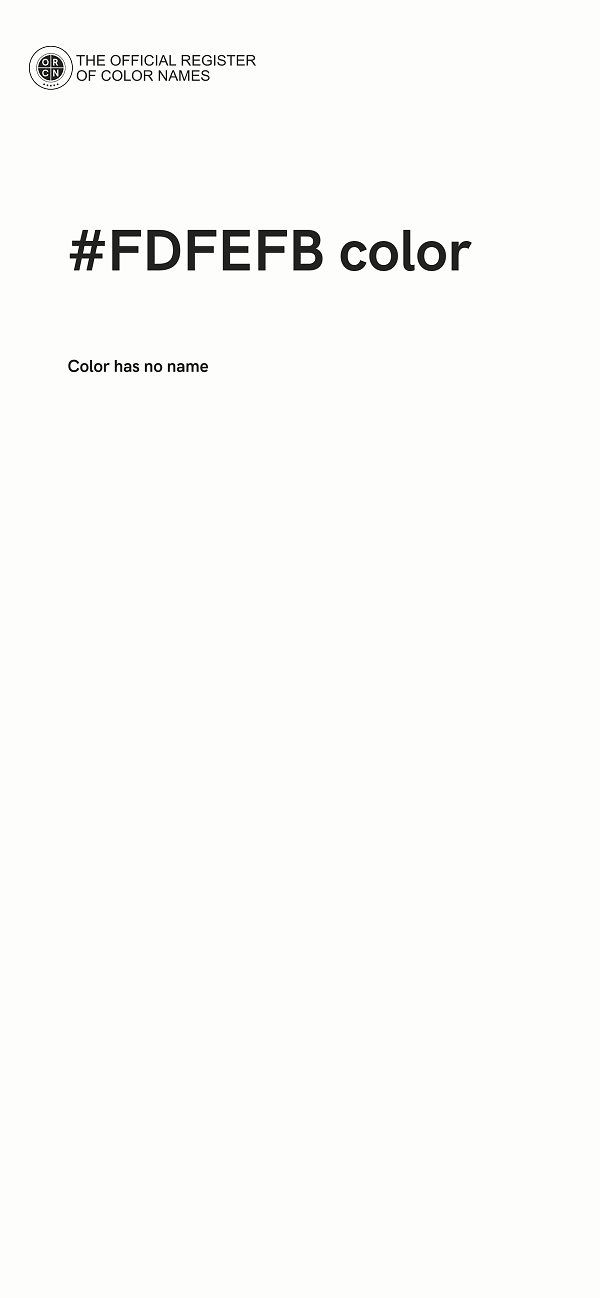 #FDFEFB color image