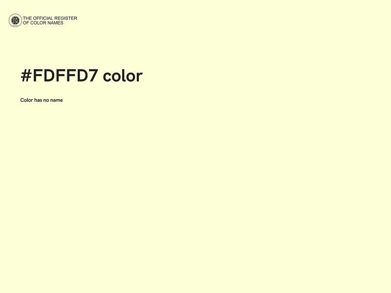 #FDFFD7 color image