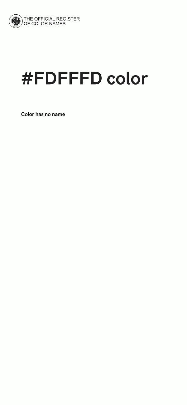 #FDFFFD color image