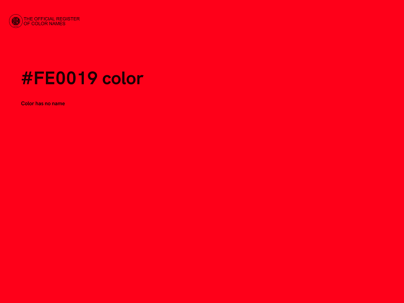 #FE0019 color image