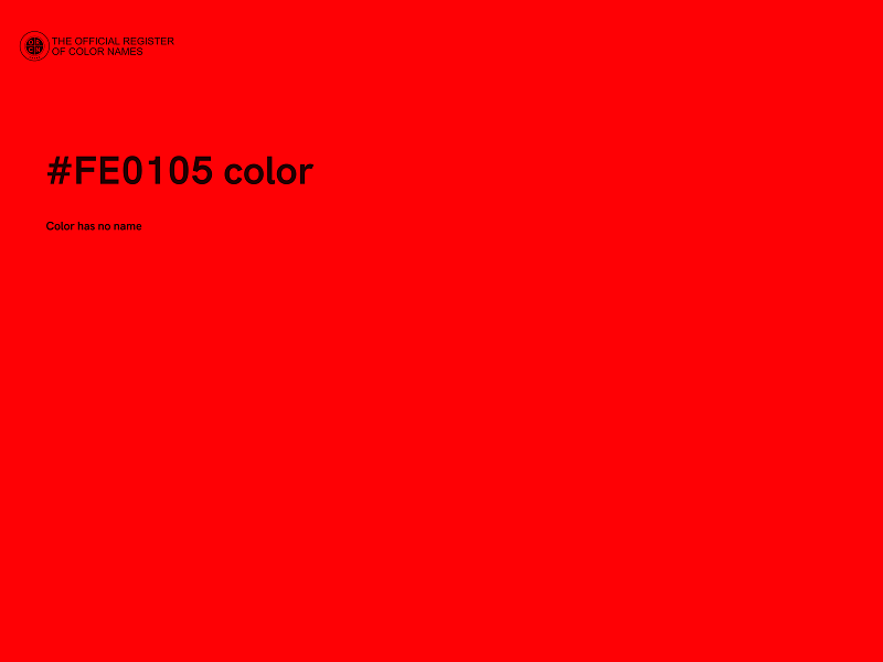 #FE0105 color image