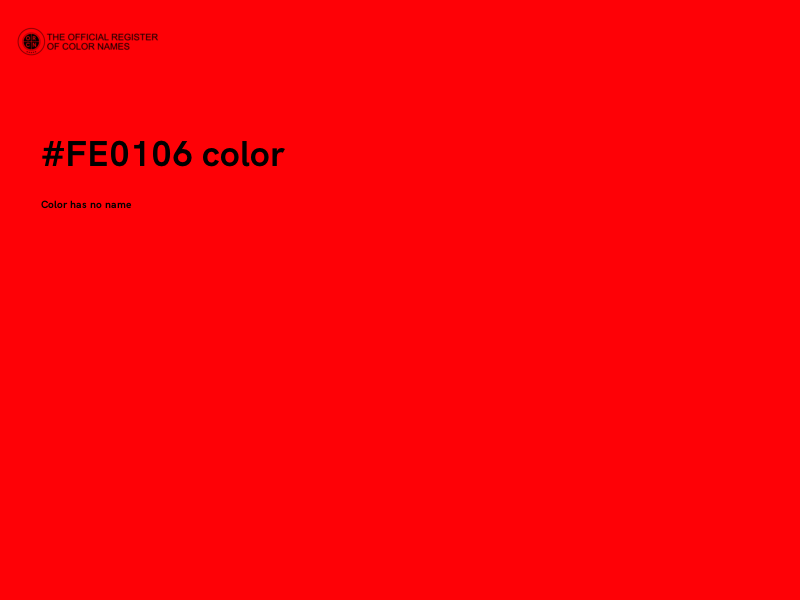 #FE0106 color image