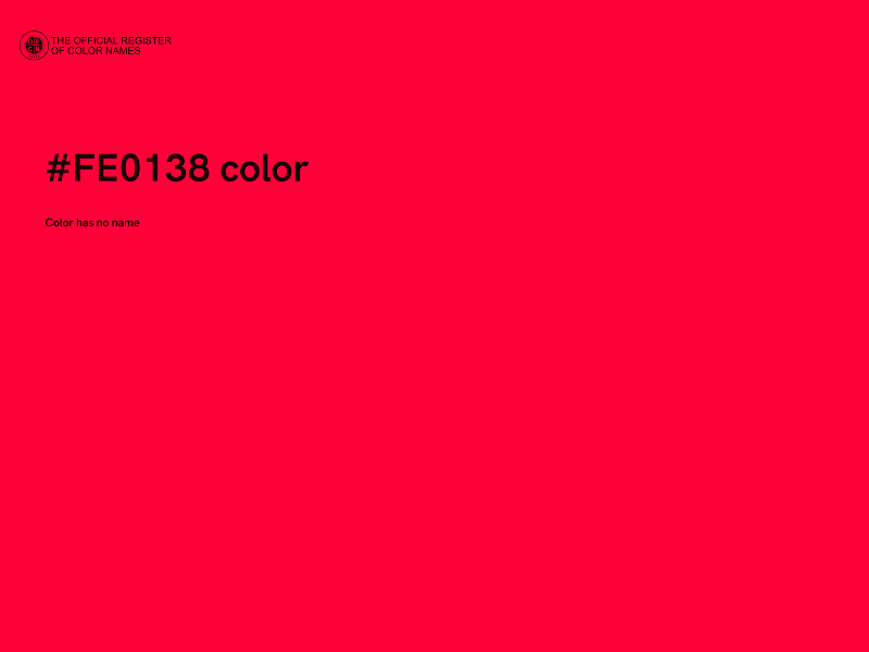 #FE0138 color image