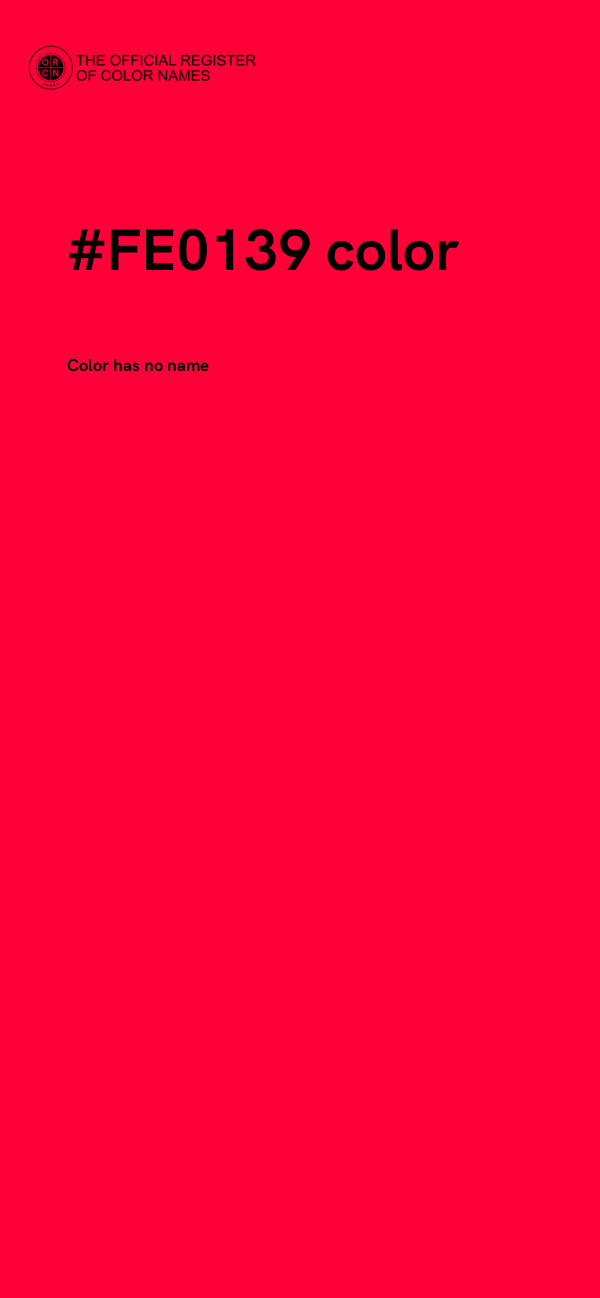 #FE0139 color image