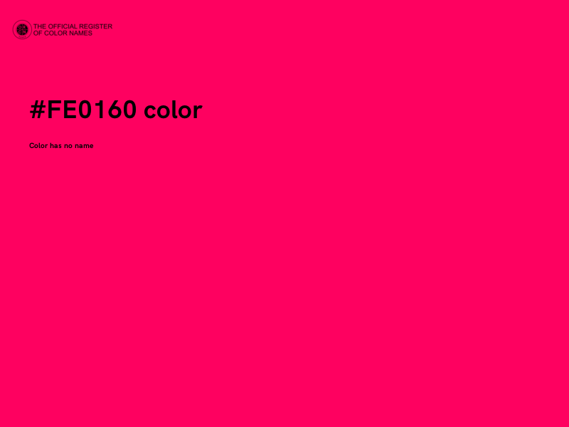 #FE0160 color image