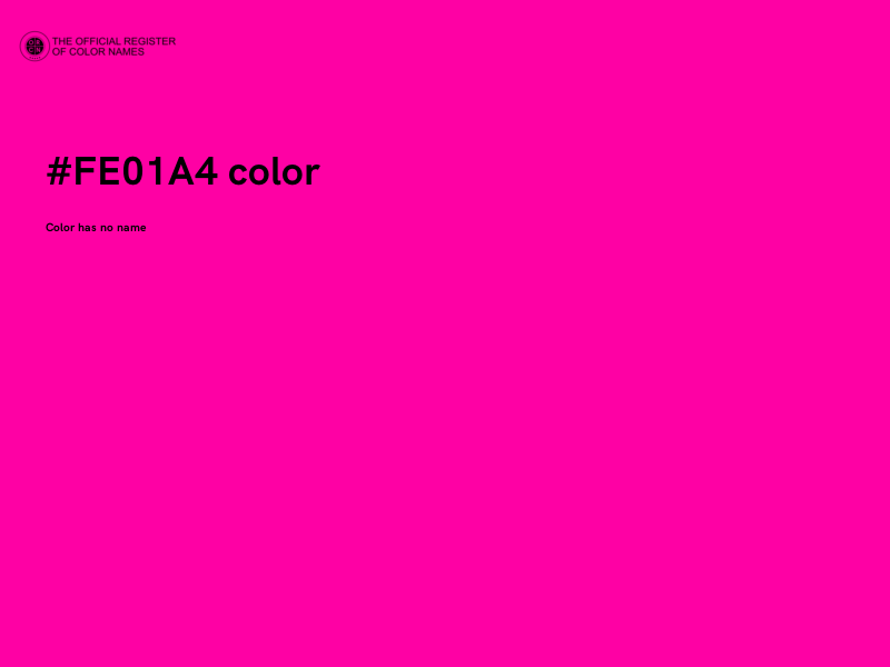 #FE01A4 color image