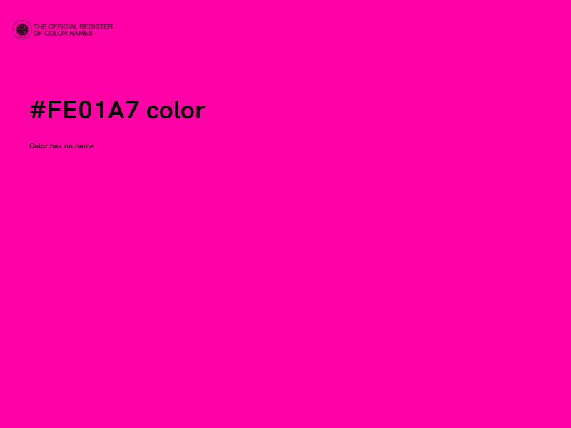 #FE01A7 color image