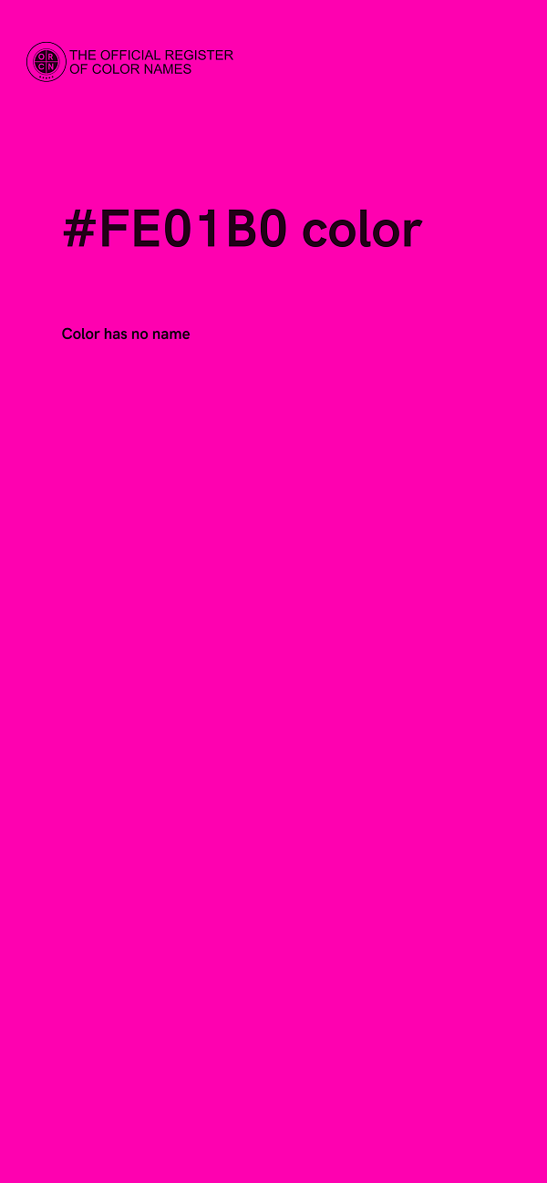 #FE01B0 color image