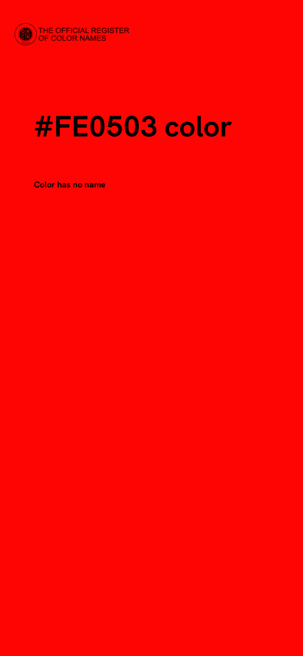 #FE0503 color image