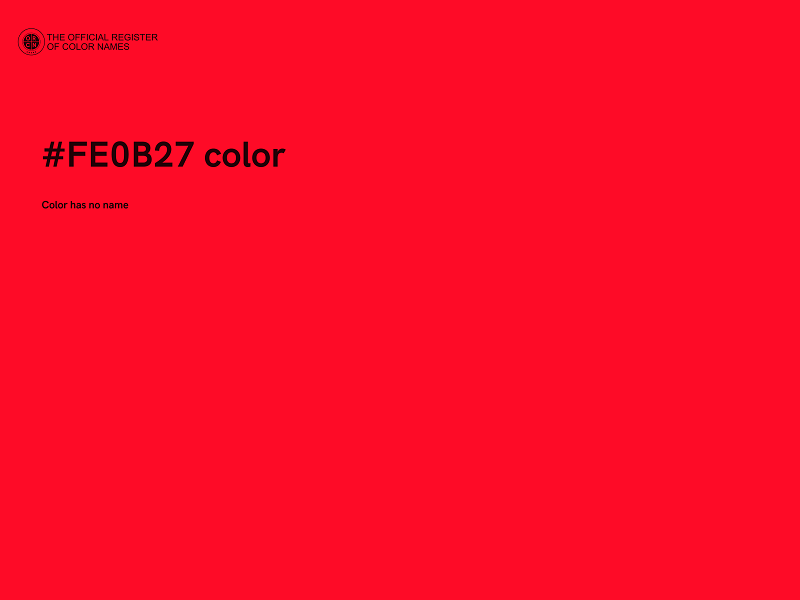 #FE0B27 color image