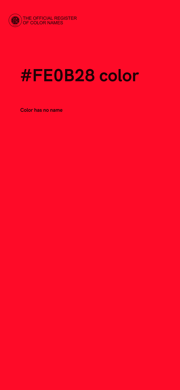 #FE0B28 color image