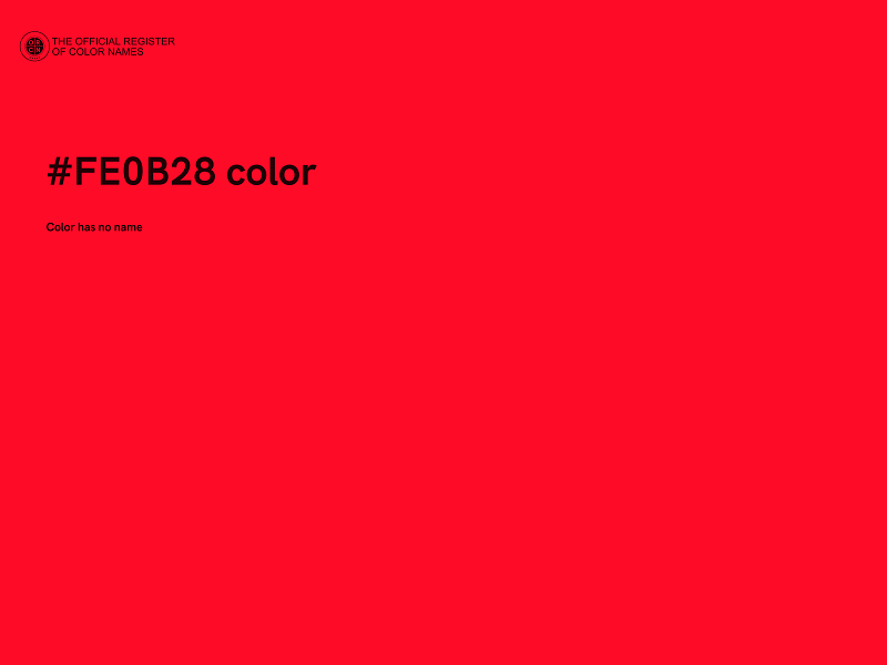 #FE0B28 color image