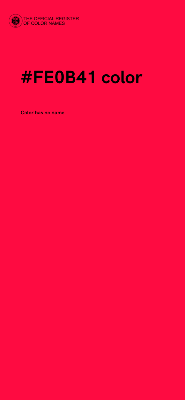 #FE0B41 color image