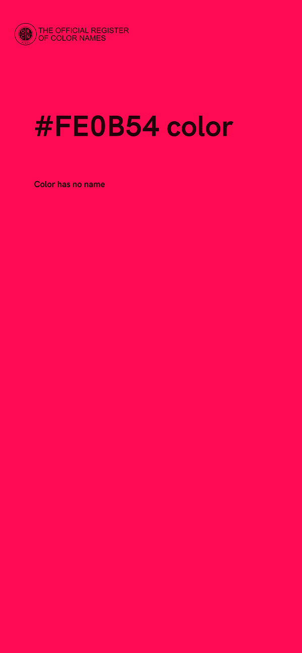 #FE0B54 color image