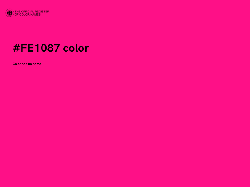 #FE1087 color image