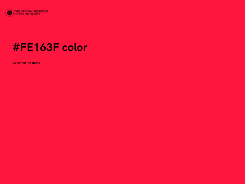 #FE163F color image
