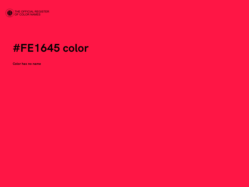 #FE1645 color image