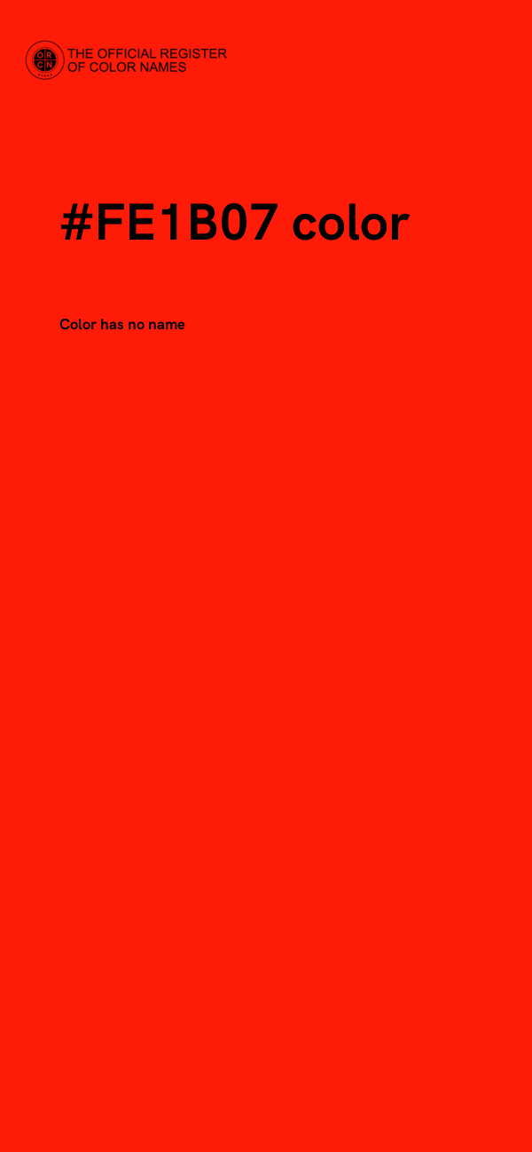 #FE1B07 color image