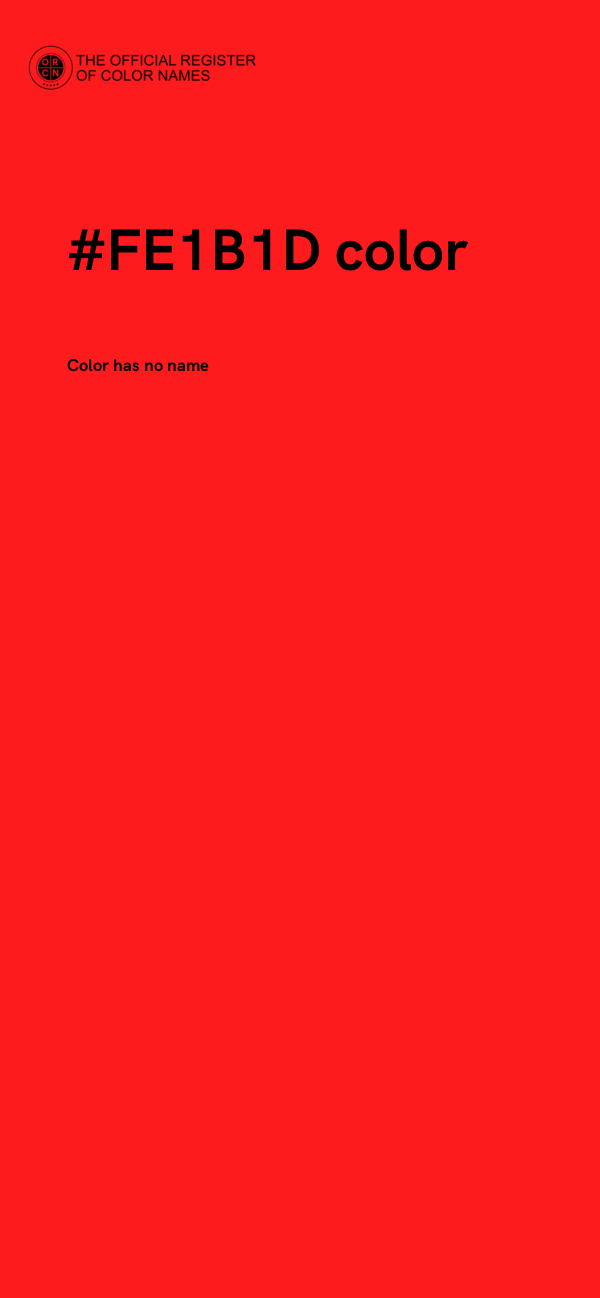 #FE1B1D color image